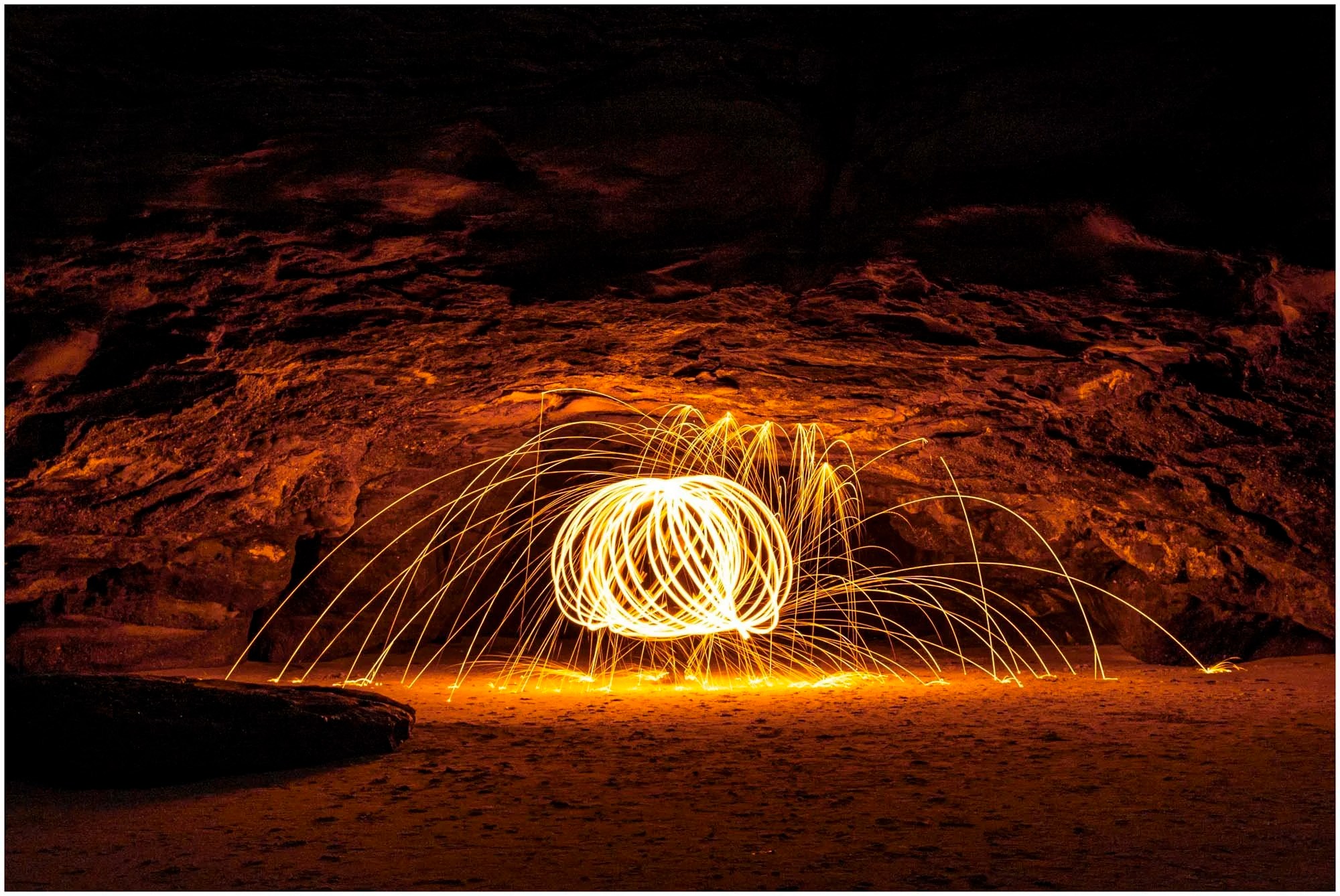 Caves Beach Light Painting